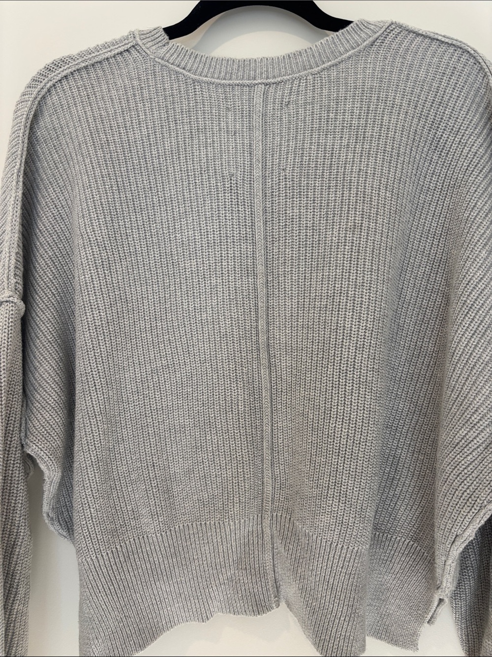Aerie beyond crop Light Gray Ribbed Scoop-Neck Knit Sweater - Picture 5 of 6